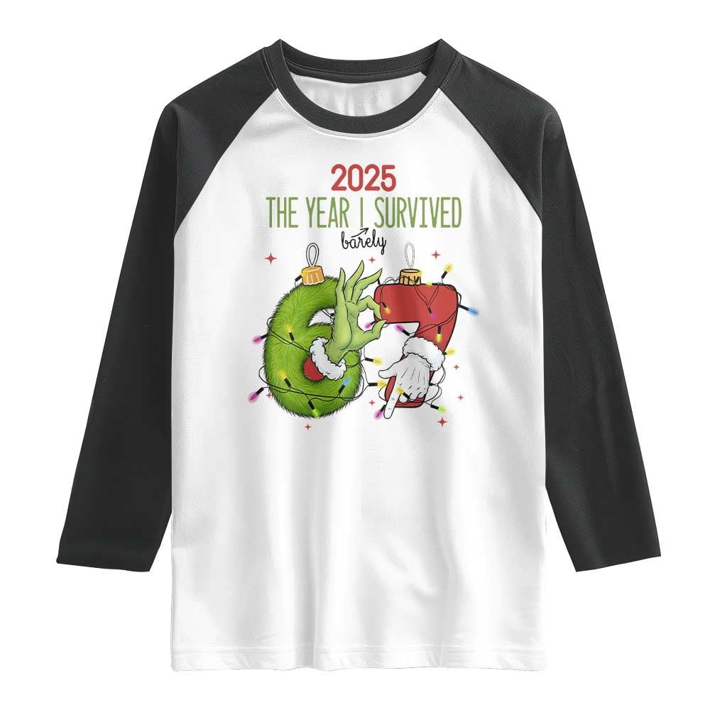 The Year I Survived 67 Six Seven Christmas Meme Raglan Shirt - Wonder Print Shop