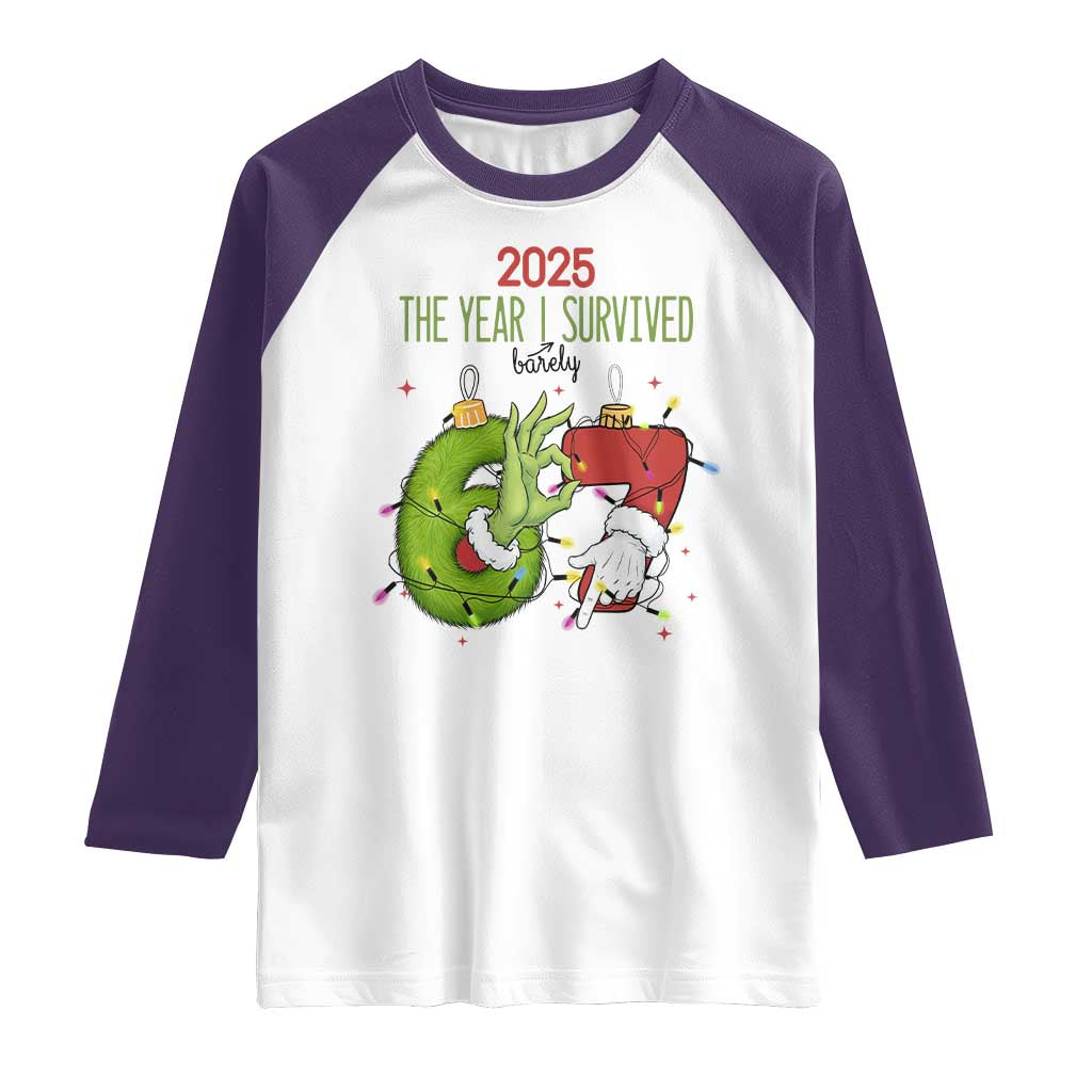 The Year I Survived 67 Six Seven Christmas Meme Raglan Shirt - Wonder Print Shop