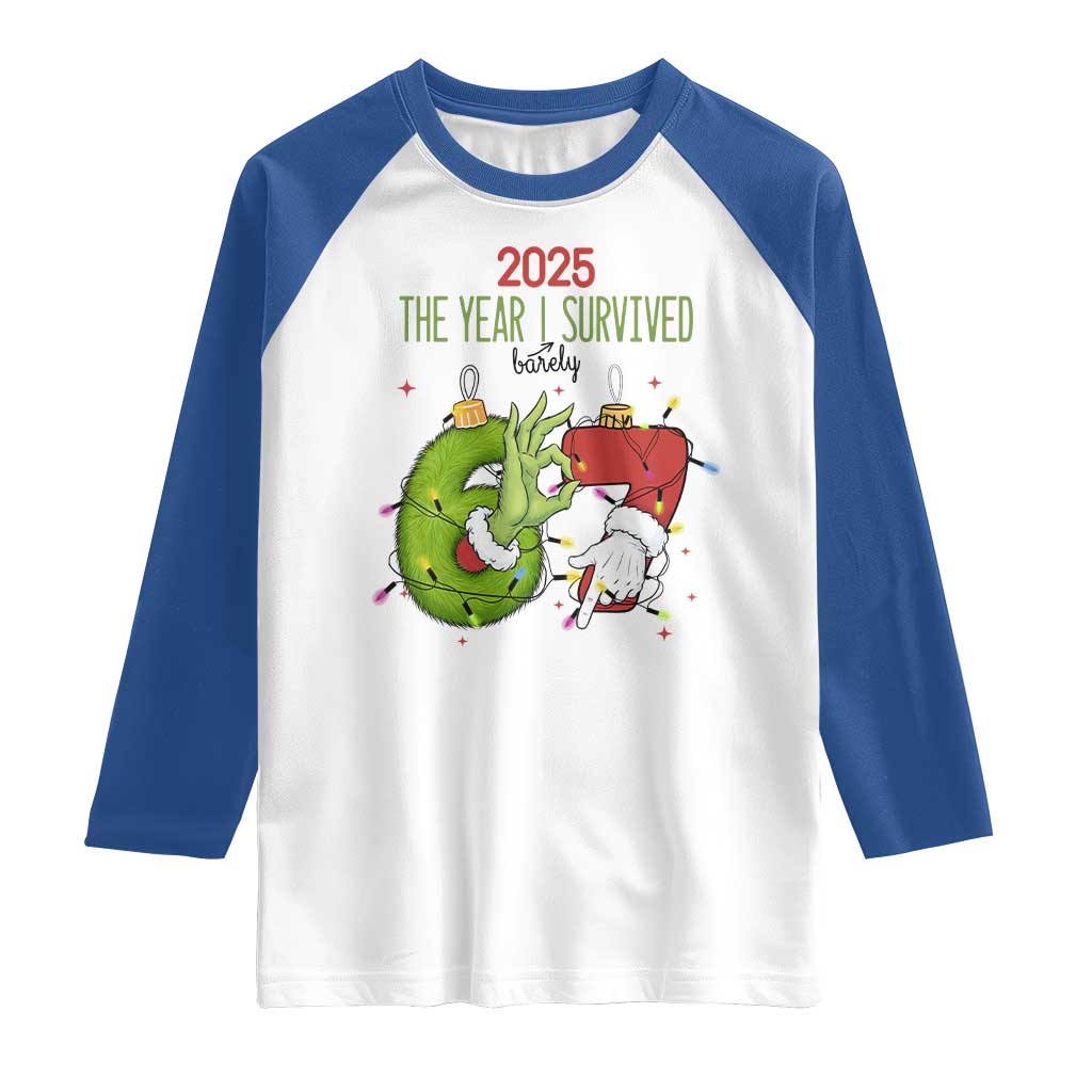 The Year I Survived 67 Six Seven Christmas Meme Raglan Shirt - Wonder Print Shop