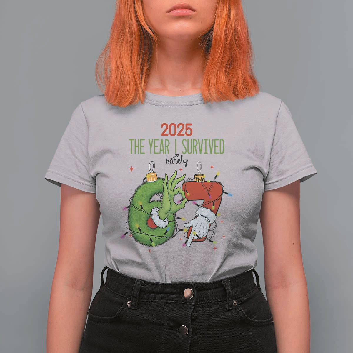 The Year I Survived 67 Six Seven Christmas Meme T Shirt For Women - Wonder Print Shop