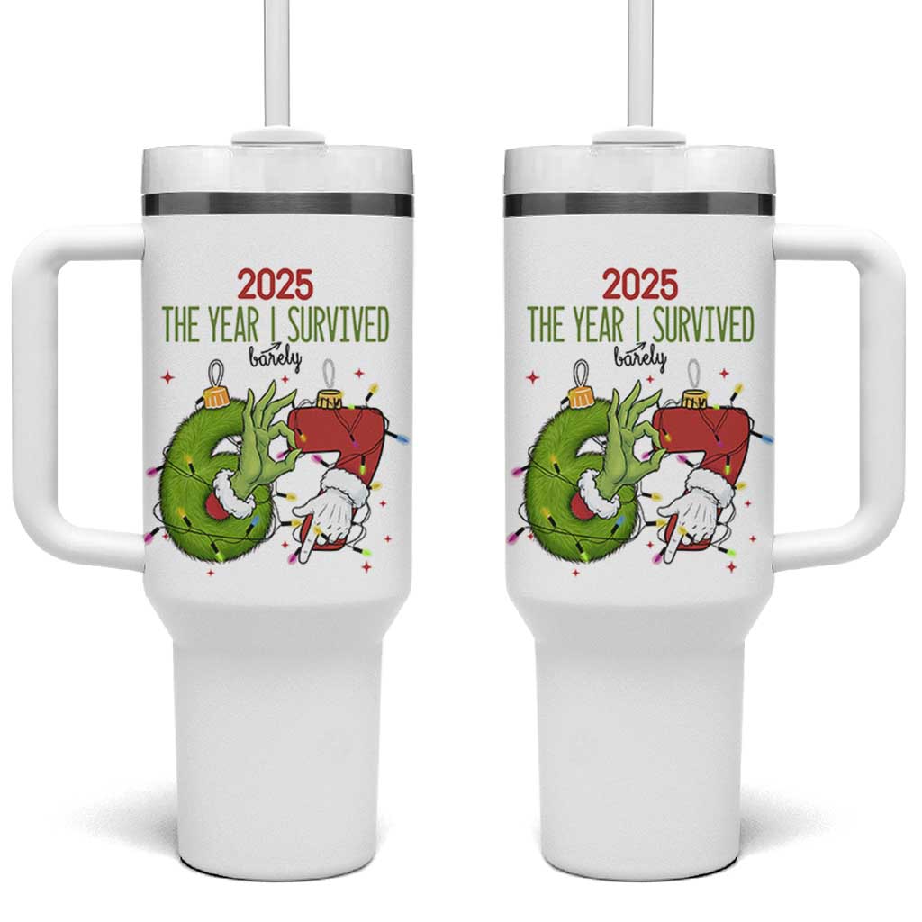 The Year I Survived 67 Six Seven Christmas Meme Tumbler With Handle - Wonder Print Shop