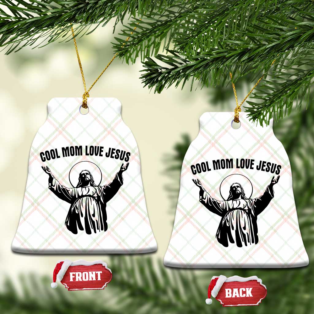 Christian Mom Faith Ceramic Ornament Cool Mom Love Jesus - Wonder Print Shop