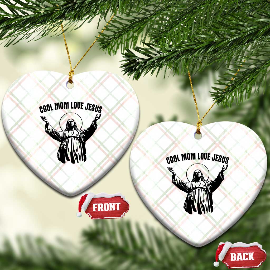 Christian Mom Faith Ceramic Ornament Cool Mom Love Jesus - Wonder Print Shop
