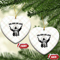 Christian Mom Faith Ceramic Ornament Cool Mom Love Jesus - Wonder Print Shop