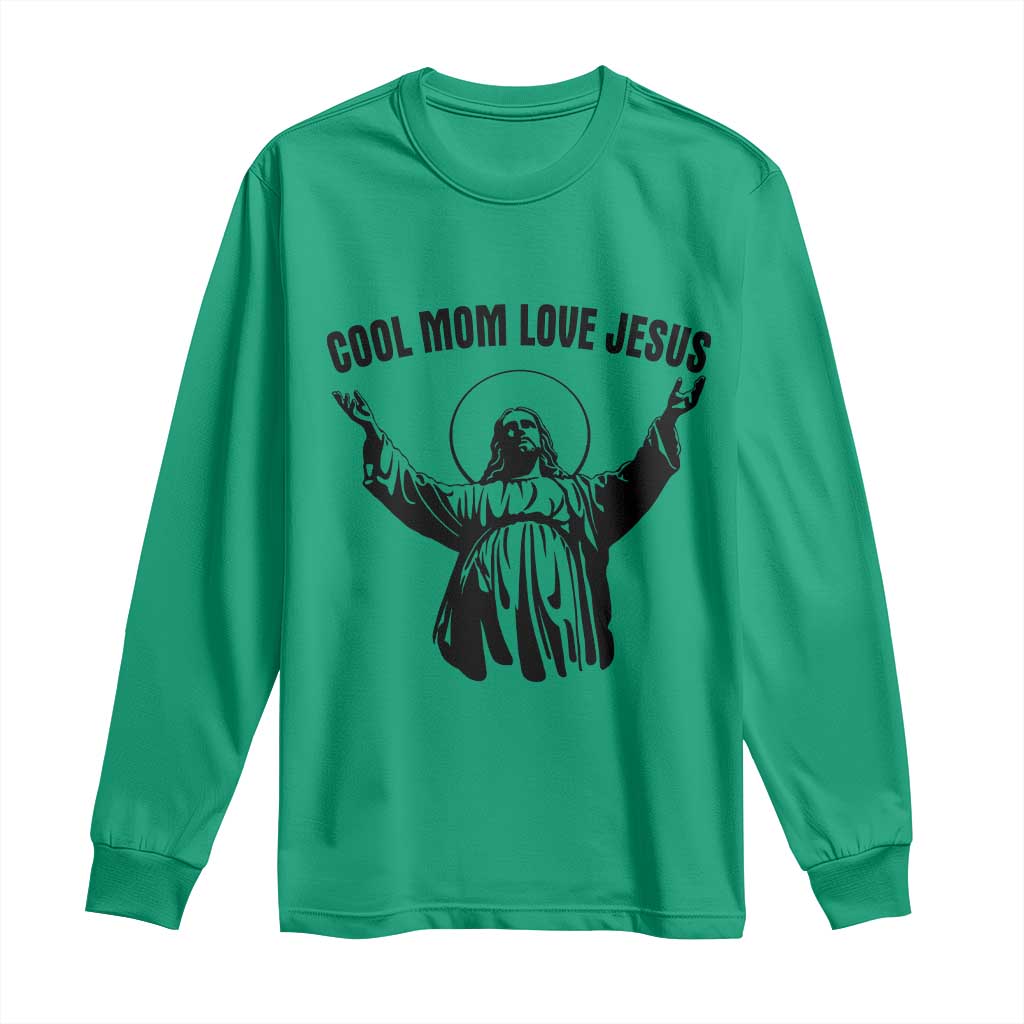 Christian Mom Faith Long Sleeve Shirt Cool Mom Love Jesus - Wonder Print Shop