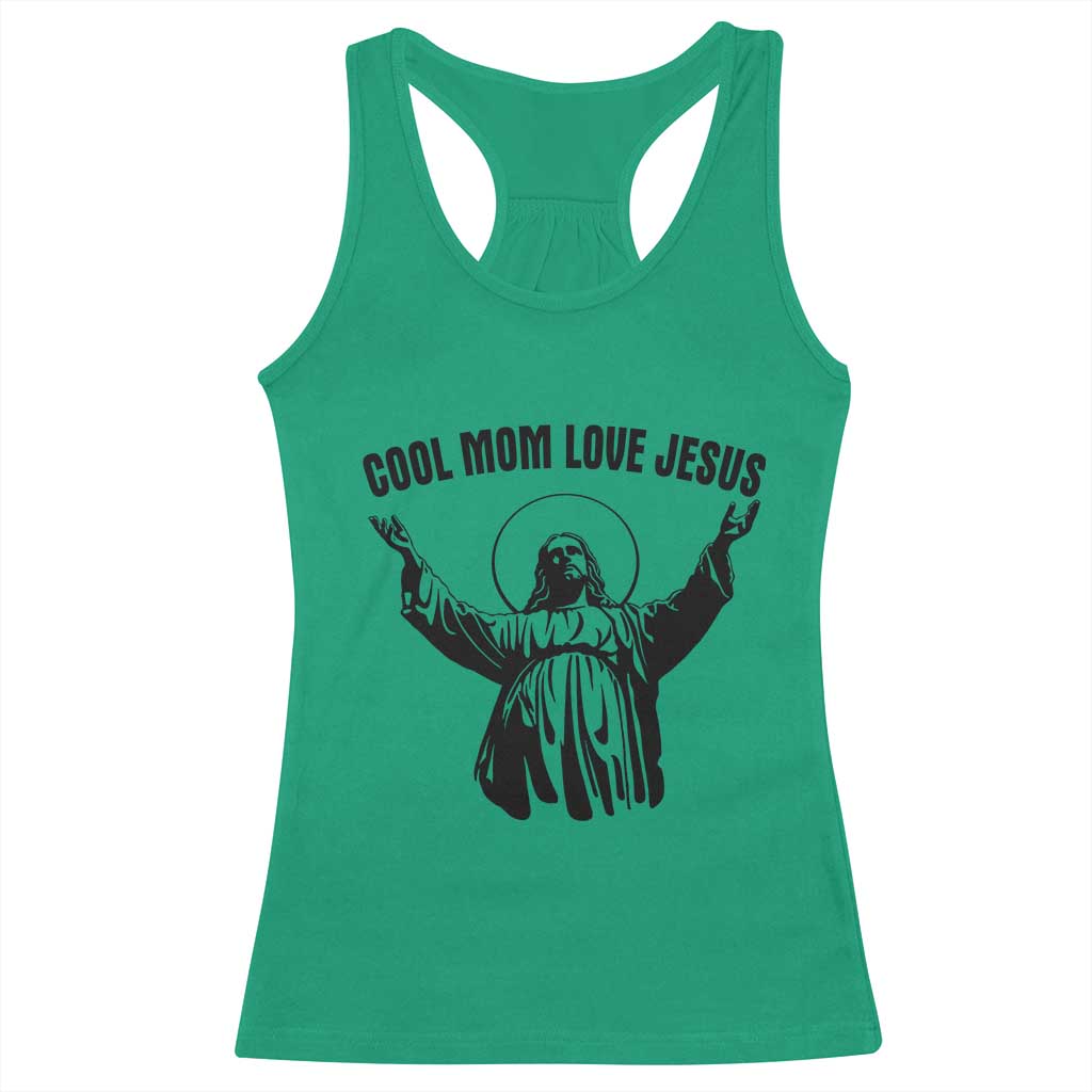 Christian Mom Faith Racerback Tank Top Cool Mom Love Jesus - Wonder Print Shop