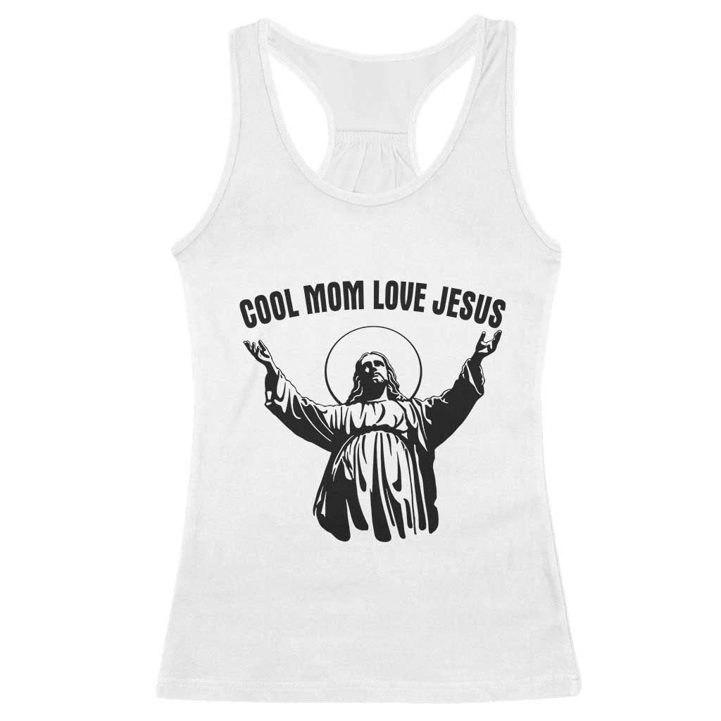 Christian Mom Faith Racerback Tank Top Cool Mom Love Jesus - Wonder Print Shop