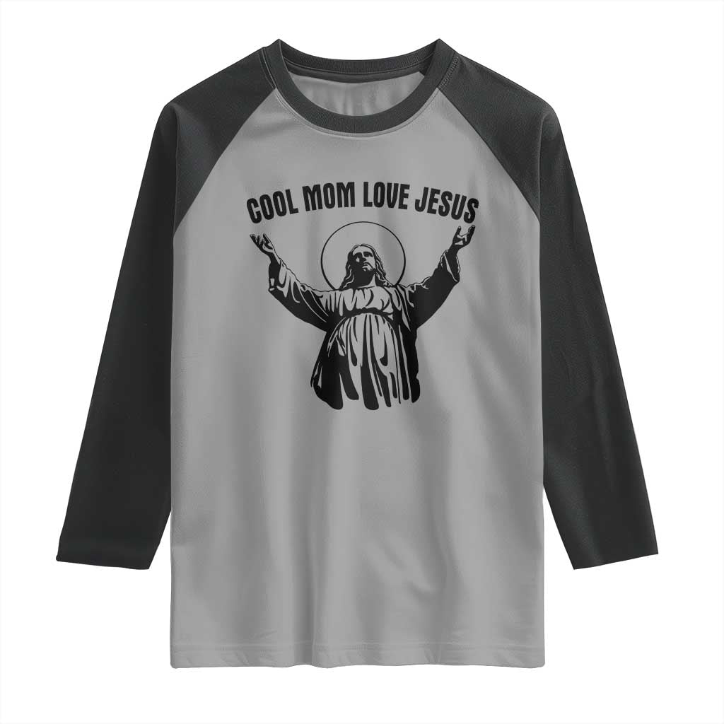 Christian Mom Faith Raglan Shirt Cool Mom Love Jesus - Wonder Print Shop