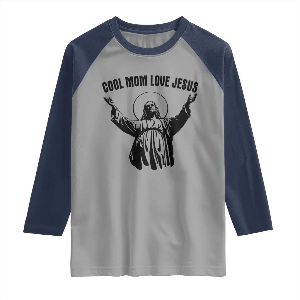 Christian Mom Faith Raglan Shirt Cool Mom Love Jesus - Wonder Print Shop