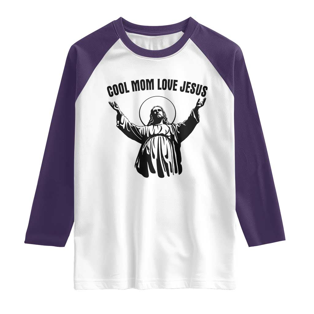 Christian Mom Faith Raglan Shirt Cool Mom Love Jesus - Wonder Print Shop