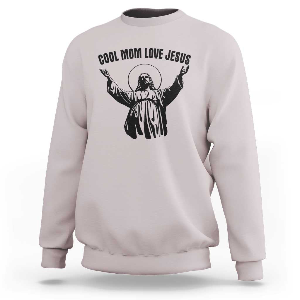 Christian Mom Faith Sweatshirt Cool Mom Love Jesus - Wonder Print Shop