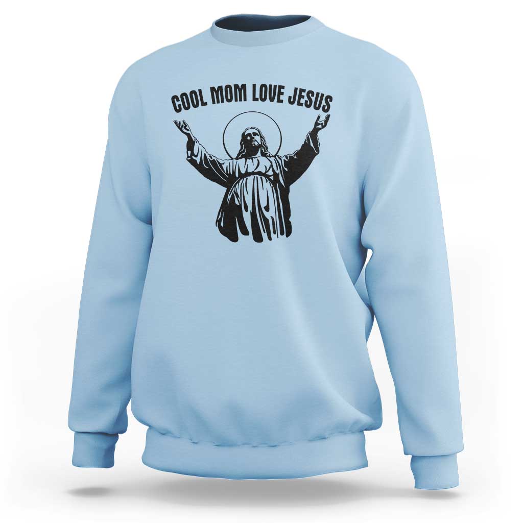 Christian Mom Faith Sweatshirt Cool Mom Love Jesus - Wonder Print Shop
