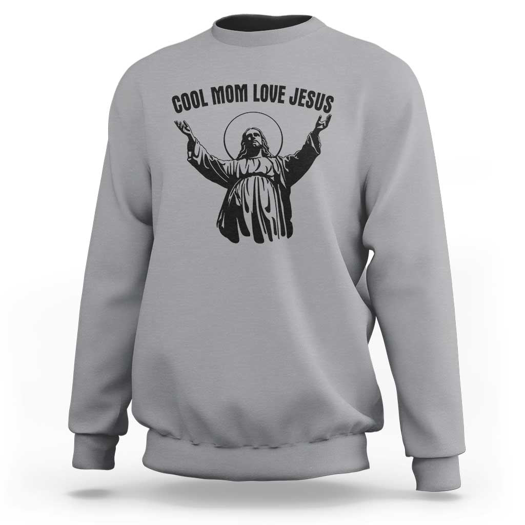 Christian Mom Faith Sweatshirt Cool Mom Love Jesus - Wonder Print Shop