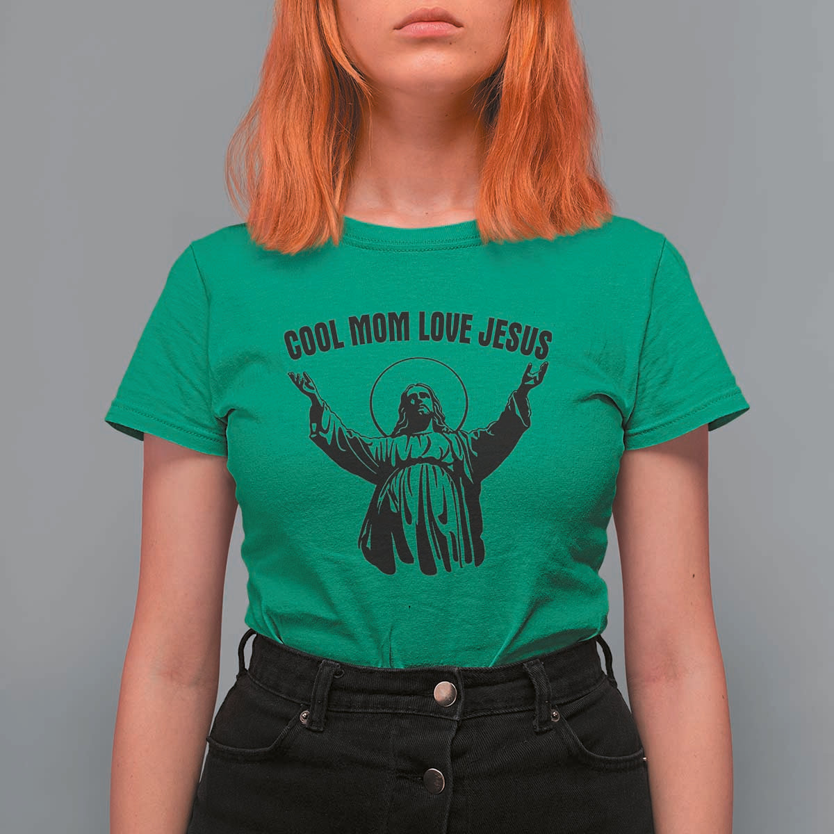 Christian Mom Faith T Shirt For Women Cool Mom Love Jesus - Wonder Print Shop