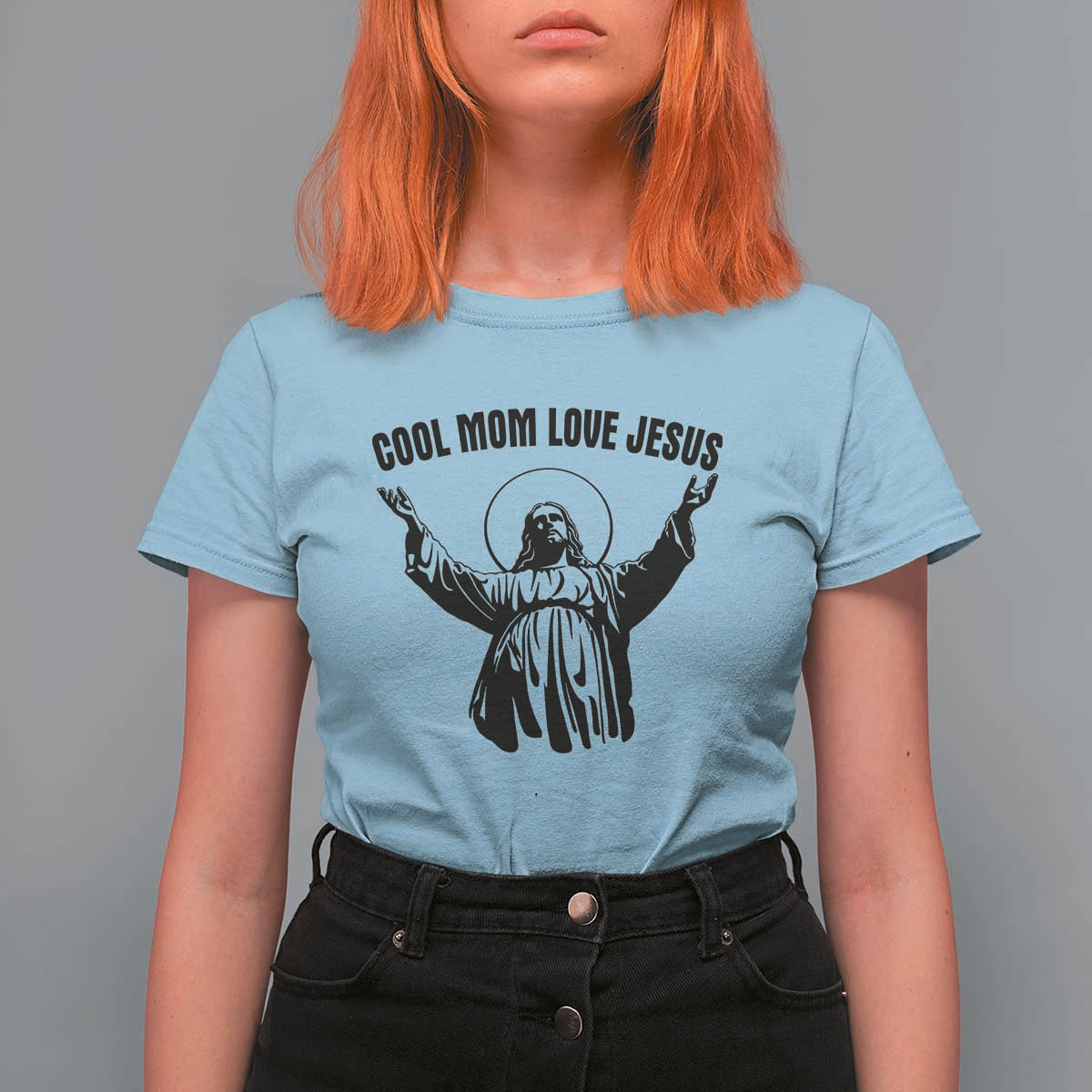Christian Mom Faith T Shirt For Women Cool Mom Love Jesus - Wonder Print Shop