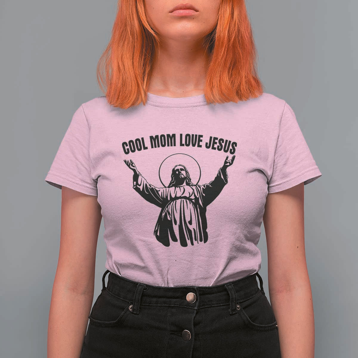 Christian Mom Faith T Shirt For Women Cool Mom Love Jesus - Wonder Print Shop