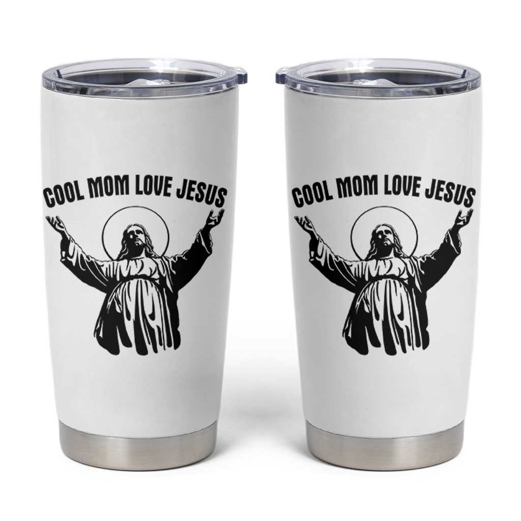 Christian Mom Faith Tumbler Cup Cool Mom Love Jesus - Wonder Print Shop