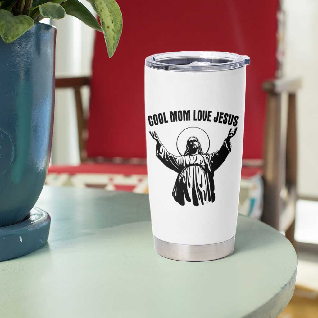 Christian Mom Faith Tumbler Cup Cool Mom Love Jesus - Wonder Print Shop