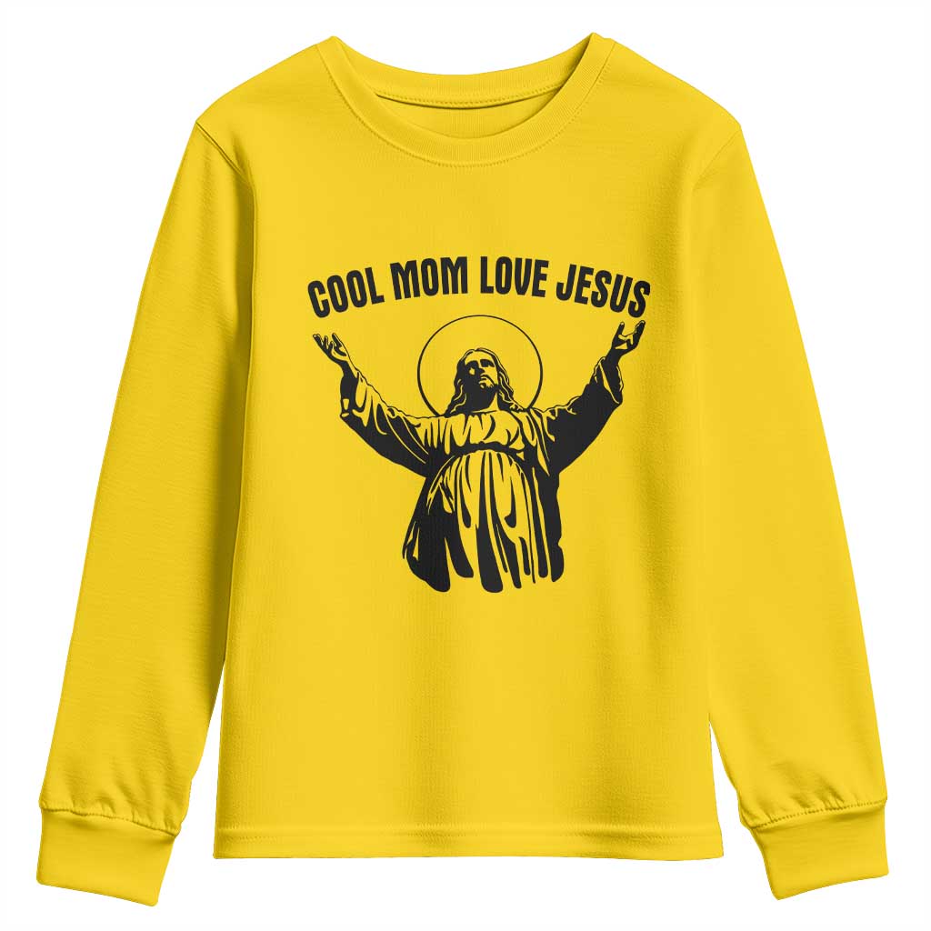 Christian Mom Faith Youth Sweatshirt Cool Mom Love Jesus - Wonder Print Shop