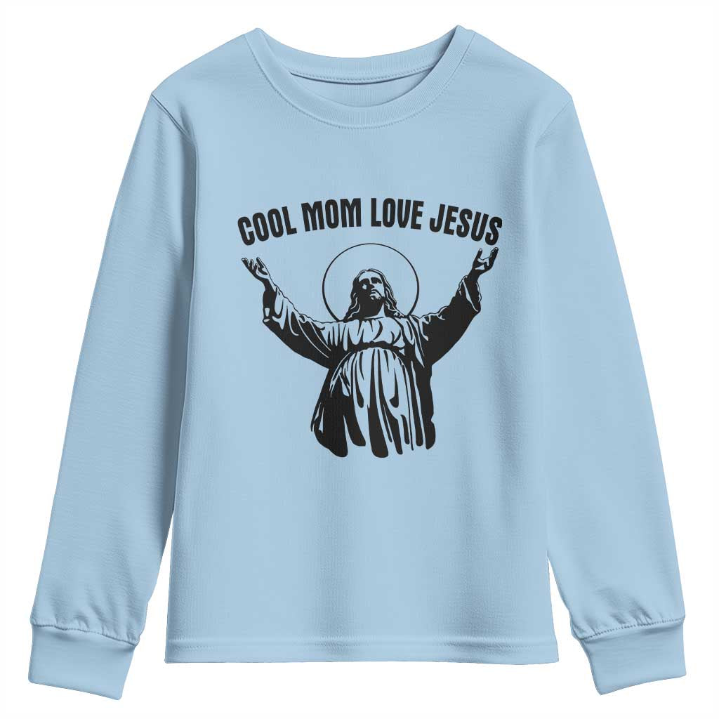 Christian Mom Faith Youth Sweatshirt Cool Mom Love Jesus - Wonder Print Shop