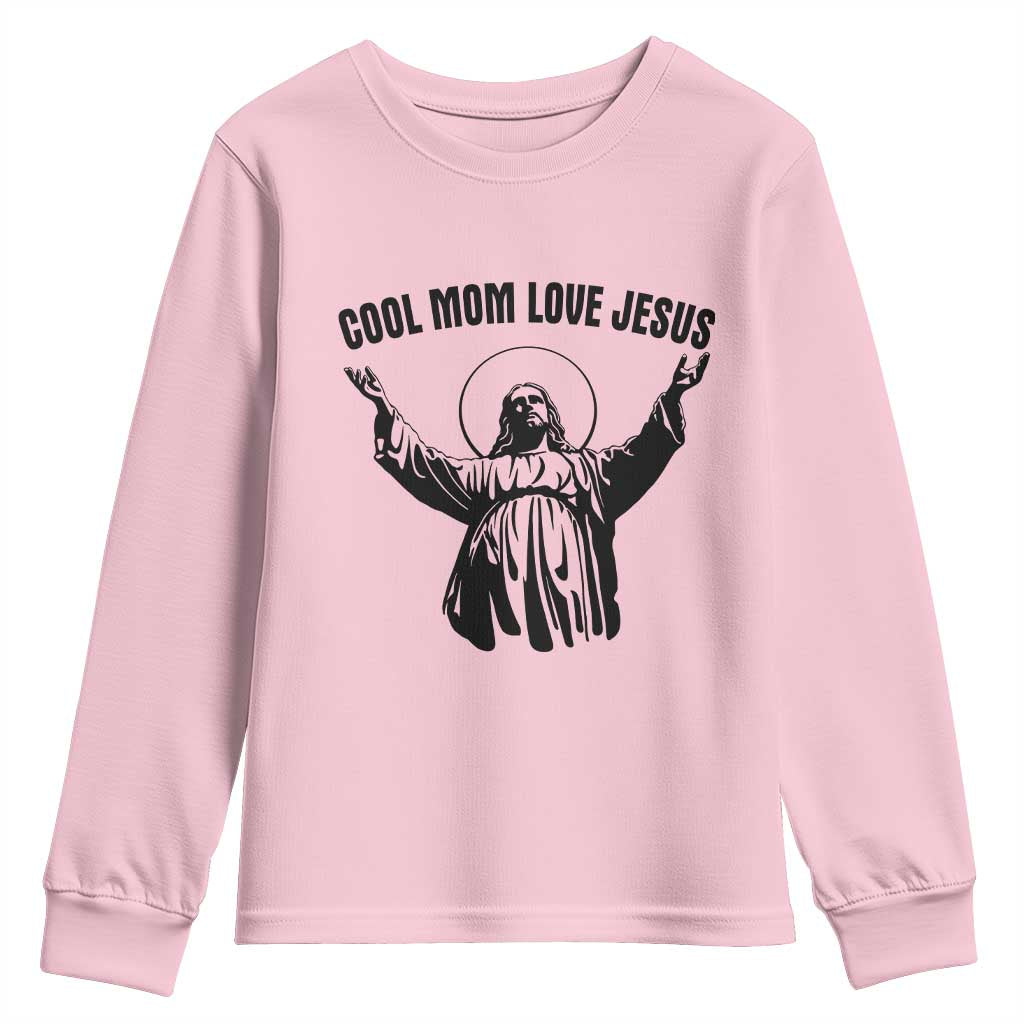 Christian Mom Faith Youth Sweatshirt Cool Mom Love Jesus - Wonder Print Shop