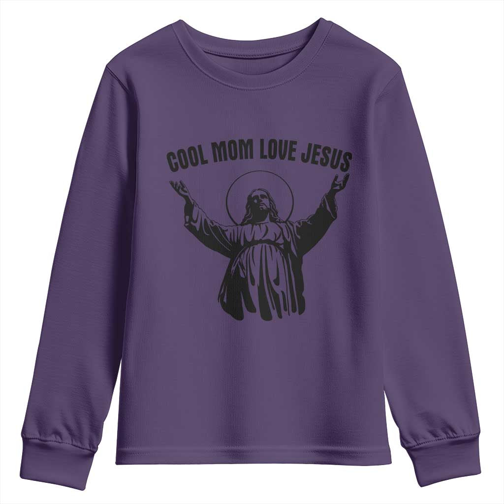 Christian Mom Faith Youth Sweatshirt Cool Mom Love Jesus - Wonder Print Shop