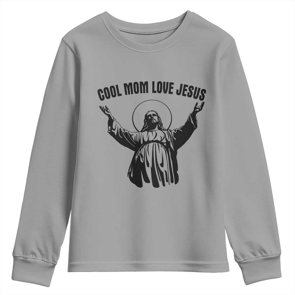 Christian Mom Faith Youth Sweatshirt Cool Mom Love Jesus - Wonder Print Shop
