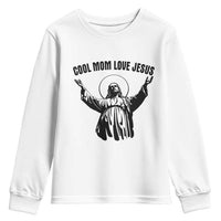 Christian Mom Faith Youth Sweatshirt Cool Mom Love Jesus - Wonder Print Shop