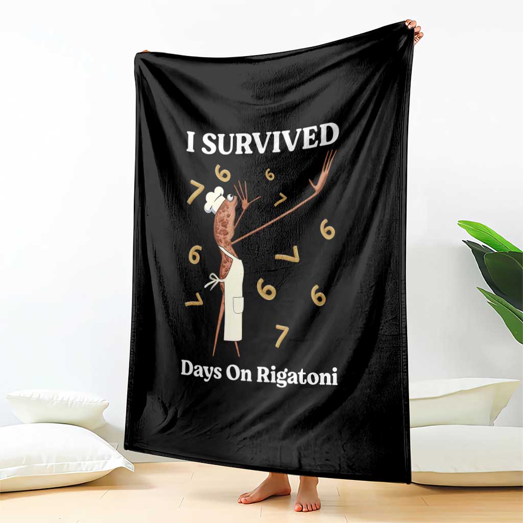 Marcus The Worm Meme Throw Blanket I Survived 67 Days On Rigatoni - Wonder Print Shop
