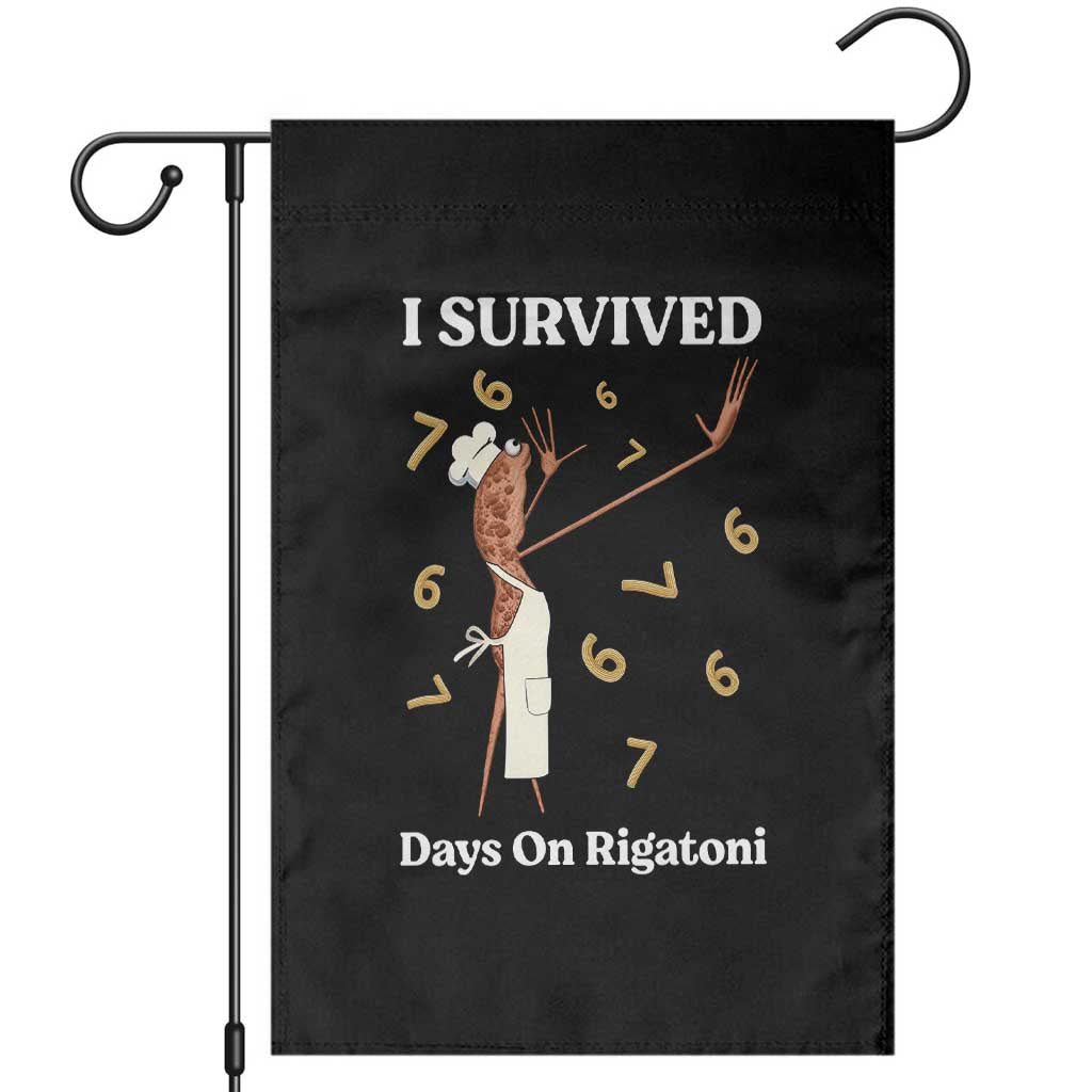 Marcus The Worm Meme Garden Flag I Survived 67 Days On Rigatoni - Wonder Print Shop