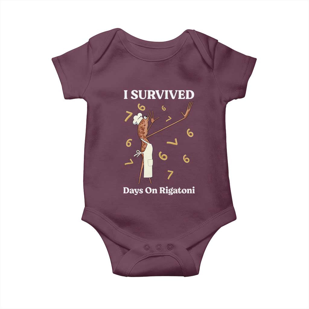 Marcus The Worm Meme Baby Onesie I Survived 67 Days On Rigatoni - Wonder Print Shop