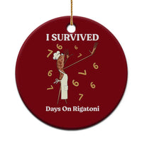 Marcus The Worm Meme Ceramic Ornament I Survived 67 Days On Rigatoni - Wonder Print Shop