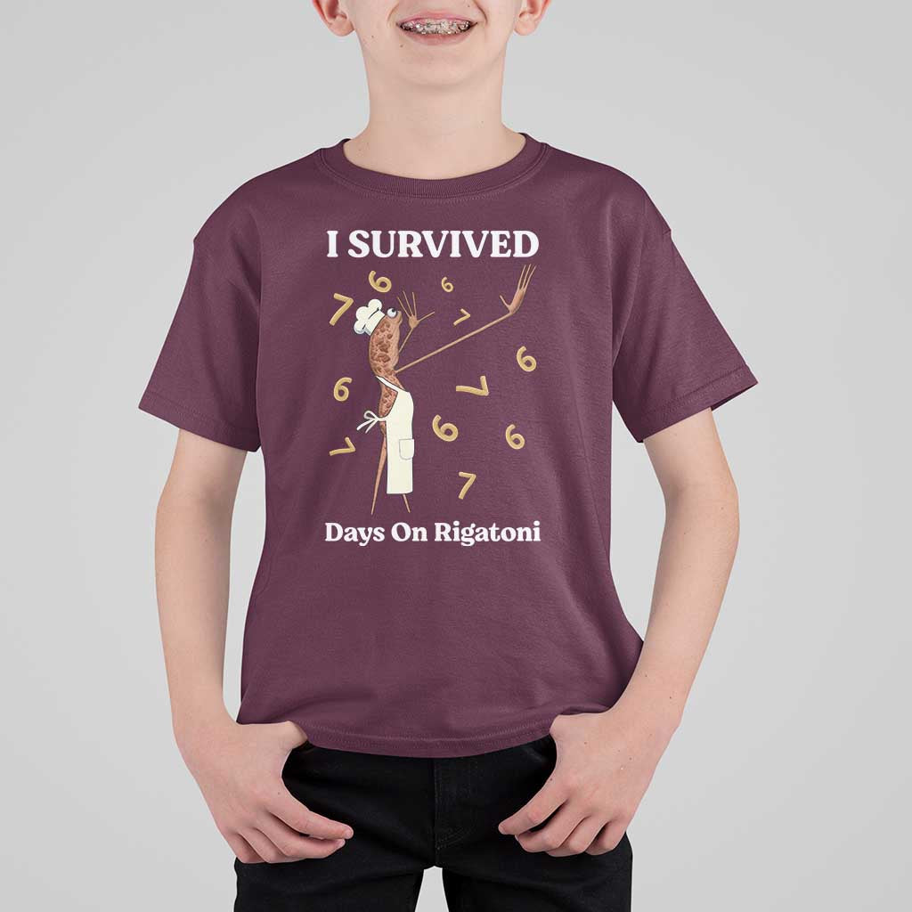 Marcus The Worm Meme T Shirt For Kid I Survived 67 Days On Rigatoni - Wonder Print Shop