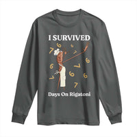 Marcus The Worm Meme Long Sleeve Shirt I Survived 67 Days On Rigatoni - Wonder Print Shop