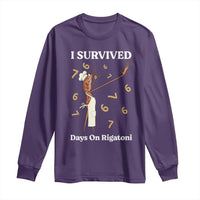 Marcus The Worm Meme Long Sleeve Shirt I Survived 67 Days On Rigatoni - Wonder Print Shop
