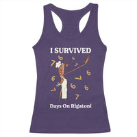 Marcus The Worm Meme Racerback Tank Top I Survived 67 Days On Rigatoni - Wonder Print Shop