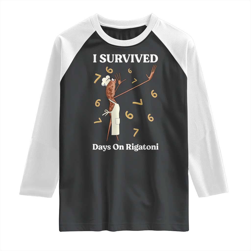 Marcus The Worm Meme Raglan Shirt I Survived 67 Days On Rigatoni - Wonder Print Shop
