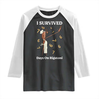 Marcus The Worm Meme Raglan Shirt I Survived 67 Days On Rigatoni - Wonder Print Shop