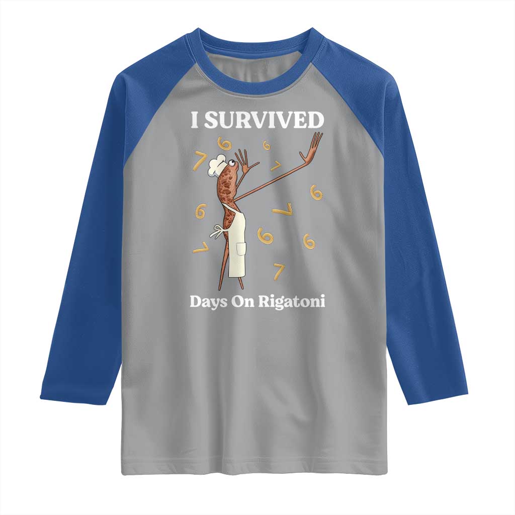 Marcus The Worm Meme Raglan Shirt I Survived 67 Days On Rigatoni - Wonder Print Shop