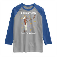 Marcus The Worm Meme Raglan Shirt I Survived 67 Days On Rigatoni - Wonder Print Shop