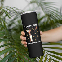 Marcus The Worm Meme Skinny Tumbler I Survived 67 Days On Rigatoni - Wonder Print Shop