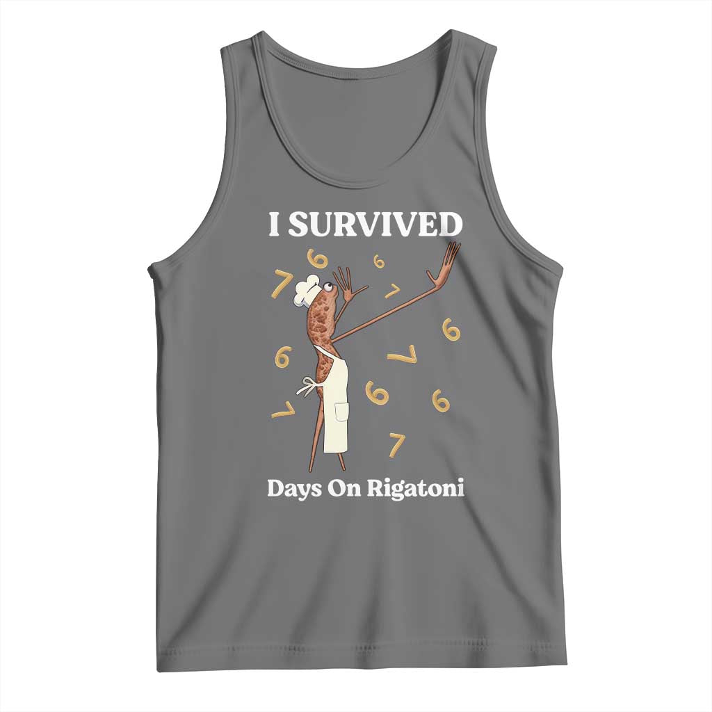 Marcus The Worm Meme Tank Top I Survived 67 Days On Rigatoni - Wonder Print Shop