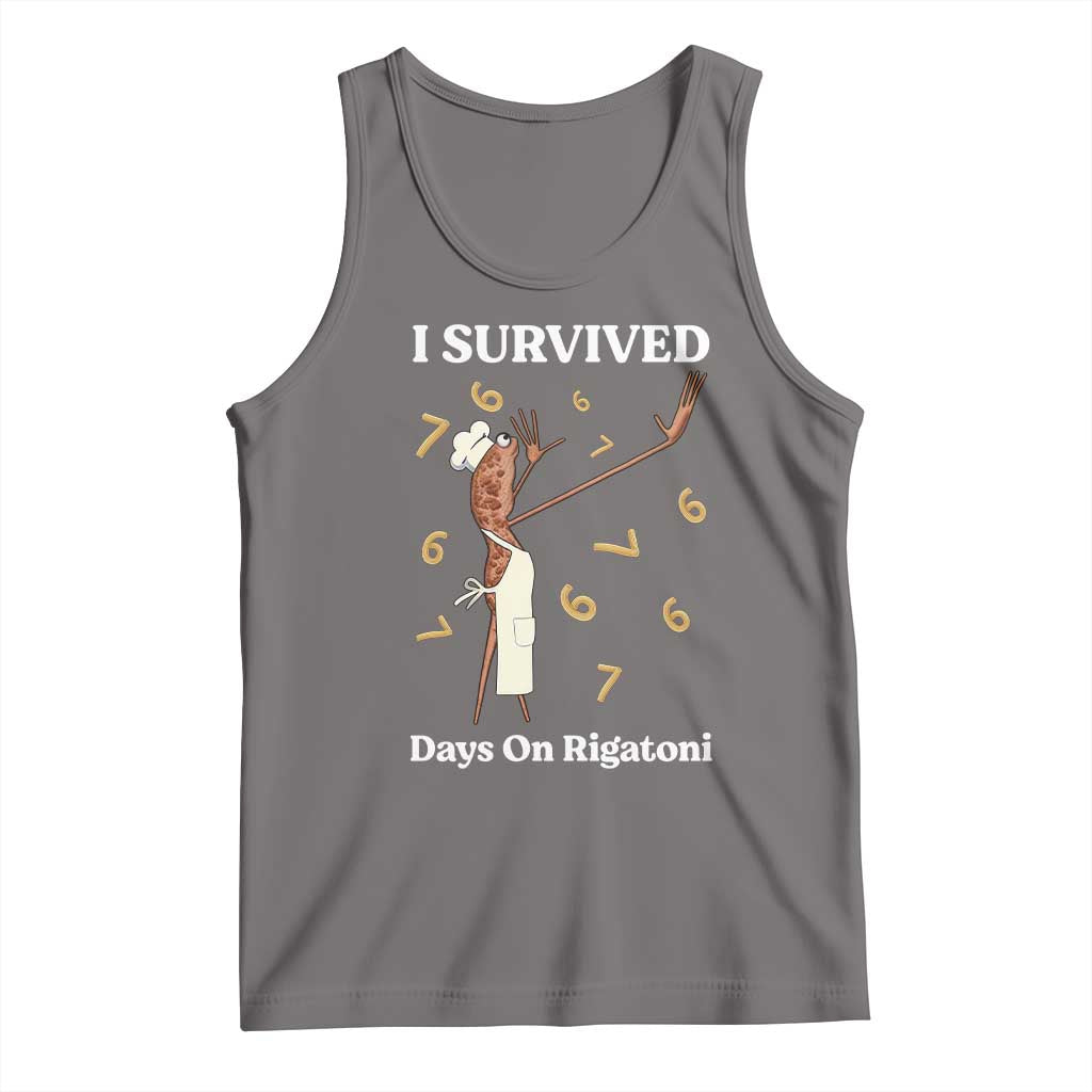 Marcus The Worm Meme Tank Top I Survived 67 Days On Rigatoni - Wonder Print Shop
