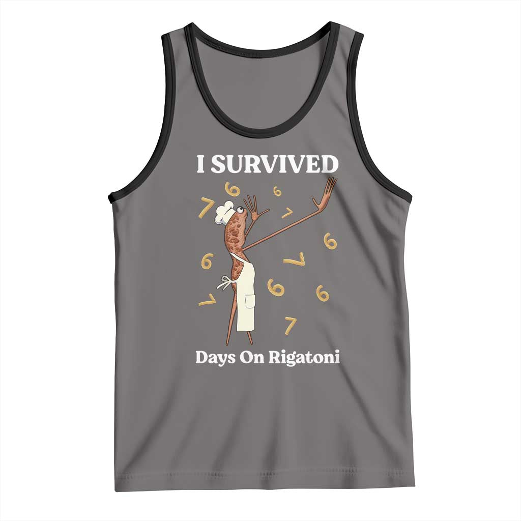 Marcus The Worm Meme Tank Top I Survived 67 Days On Rigatoni - Wonder Print Shop