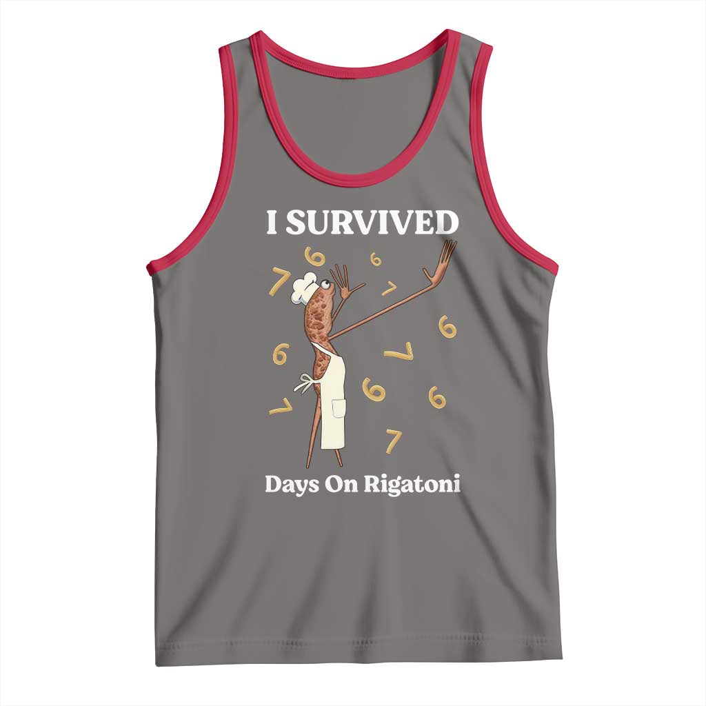 Marcus The Worm Meme Tank Top I Survived 67 Days On Rigatoni - Wonder Print Shop