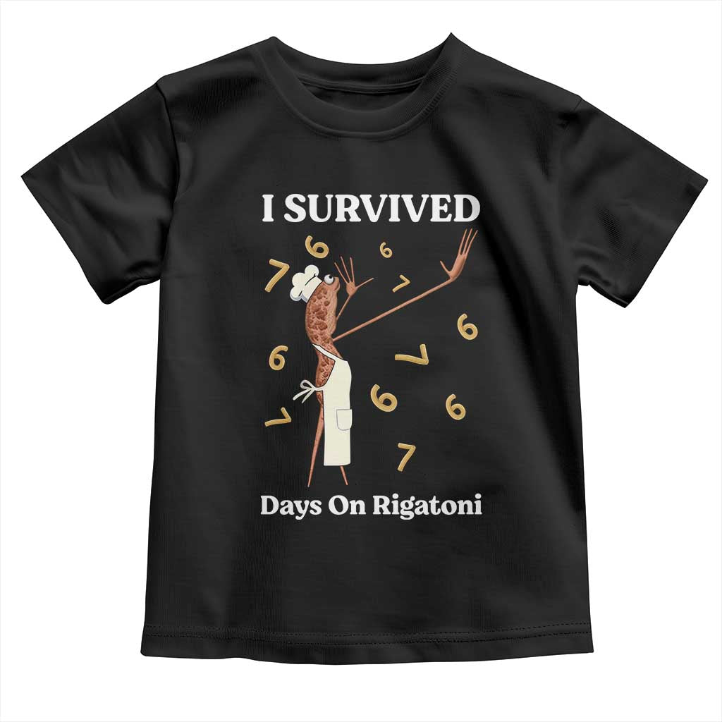 Marcus The Worm Meme Toddler T Shirt I Survived 67 Days On Rigatoni - Wonder Print Shop