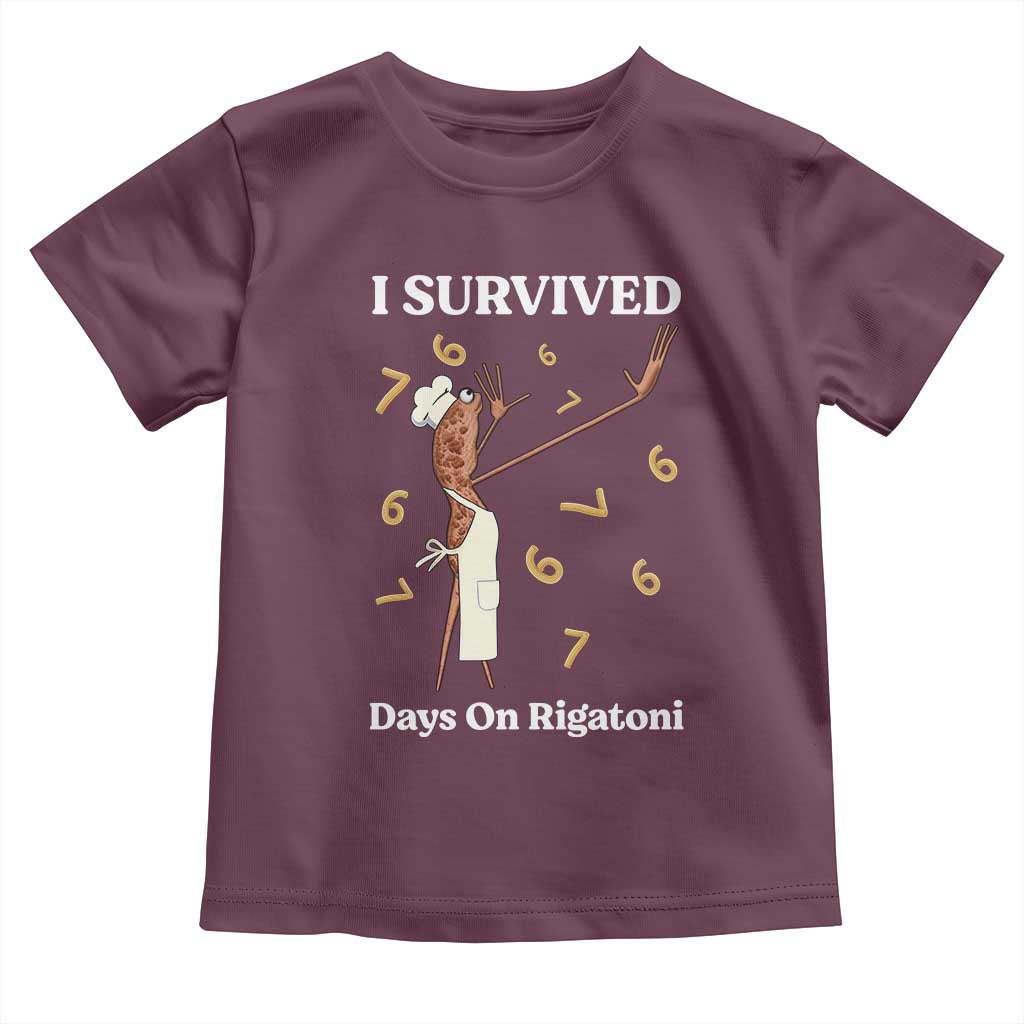 Marcus The Worm Meme Toddler T Shirt I Survived 67 Days On Rigatoni - Wonder Print Shop