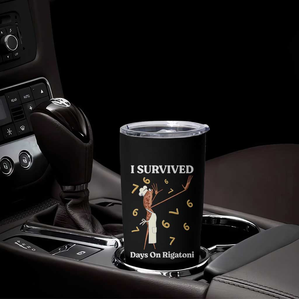 Marcus The Worm Meme Tumbler Cup I Survived 67 Days On Rigatoni - Wonder Print Shop