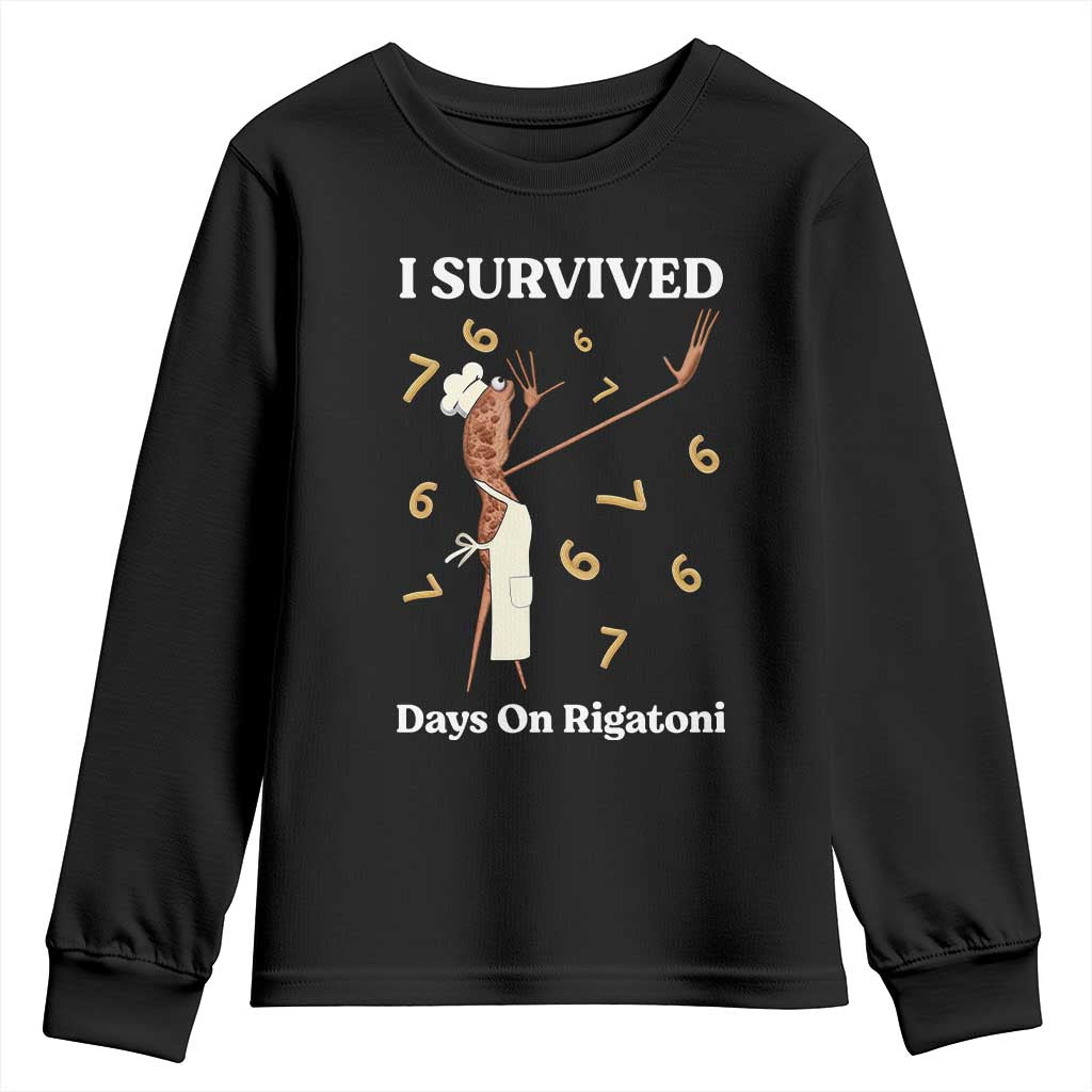 Marcus The Worm Meme Youth Sweatshirt I Survived 67 Days On Rigatoni - Wonder Print Shop