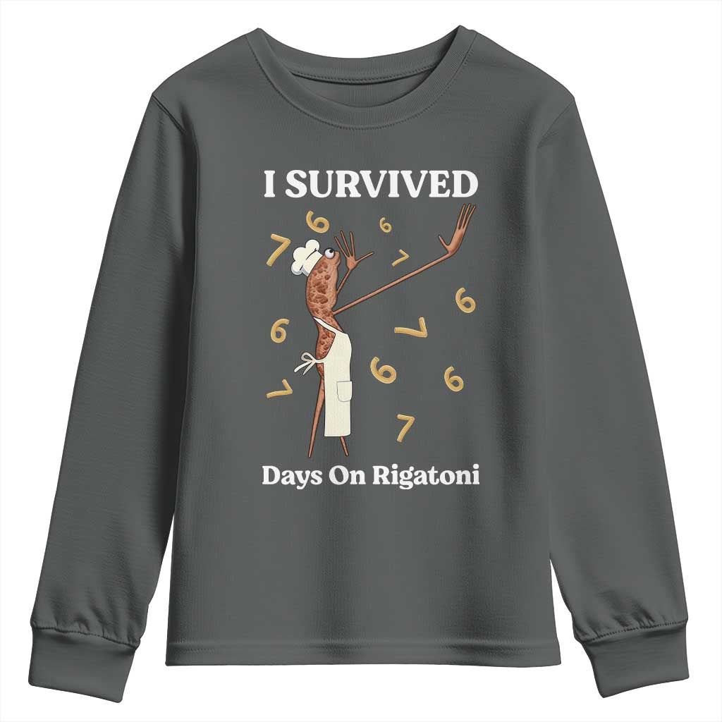 Marcus The Worm Meme Youth Sweatshirt I Survived 67 Days On Rigatoni - Wonder Print Shop
